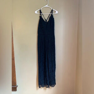 Dark blue lace romper, unbranded pantsuit